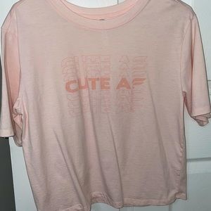 Fabletics Parker boxy tee size medium color bliss pink